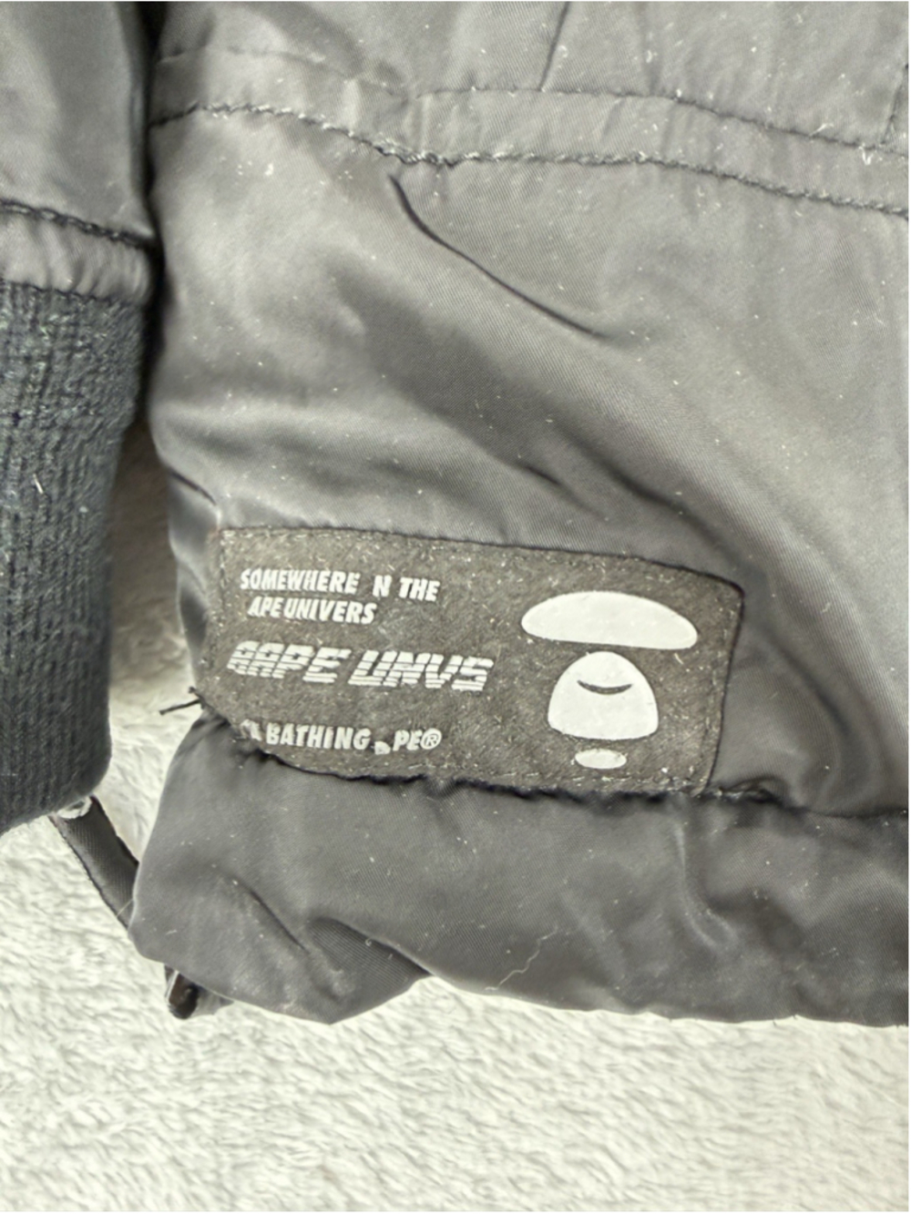 Aape By A Bathing Ape Men's Large Black Pullover Anorak Jacket - Picture 13 of 16